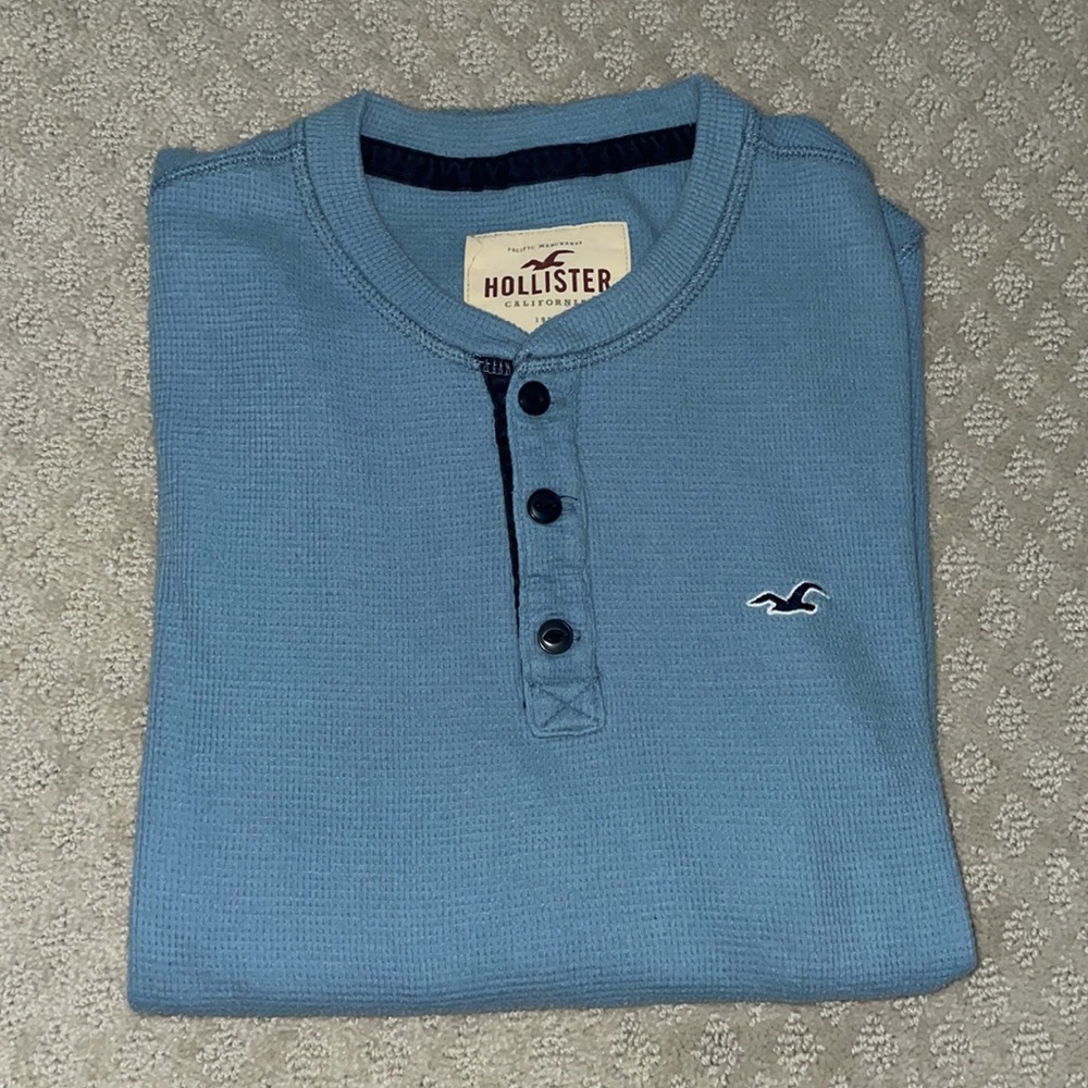 Guys Hollister Thermal Henley shirt Size XS